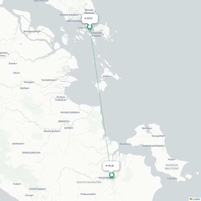 BTH - PLM route map
