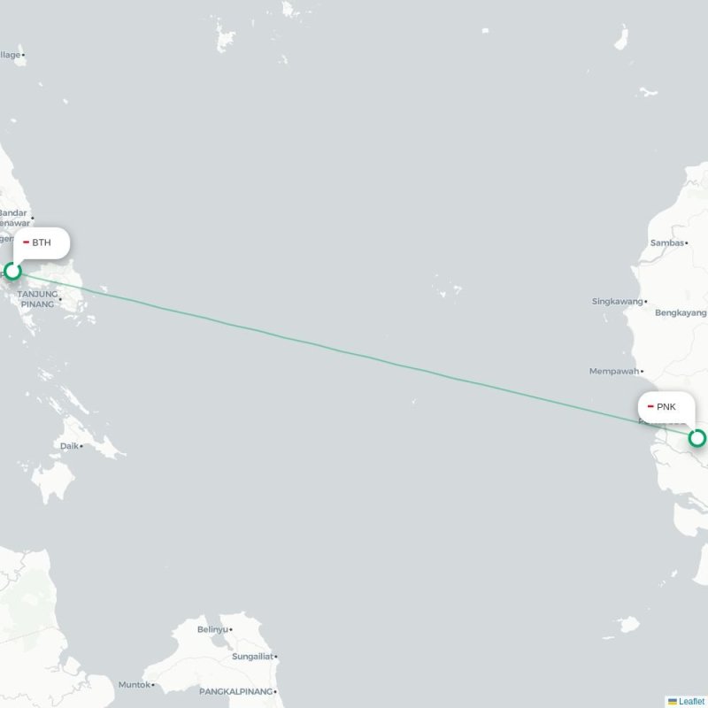 BTH - PNK route map