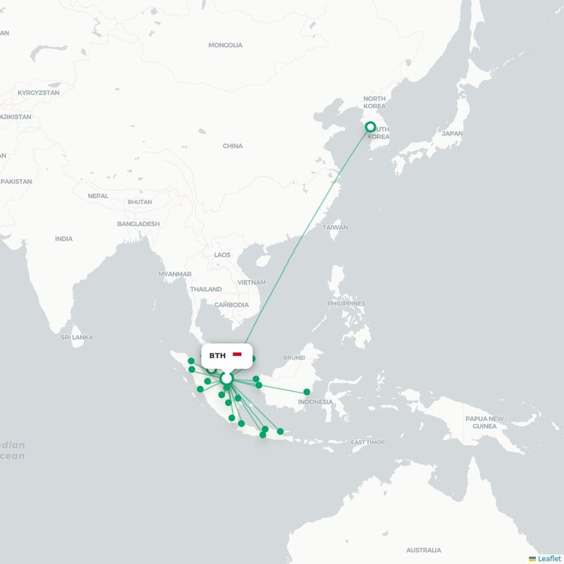 Route map Batam  BTH 