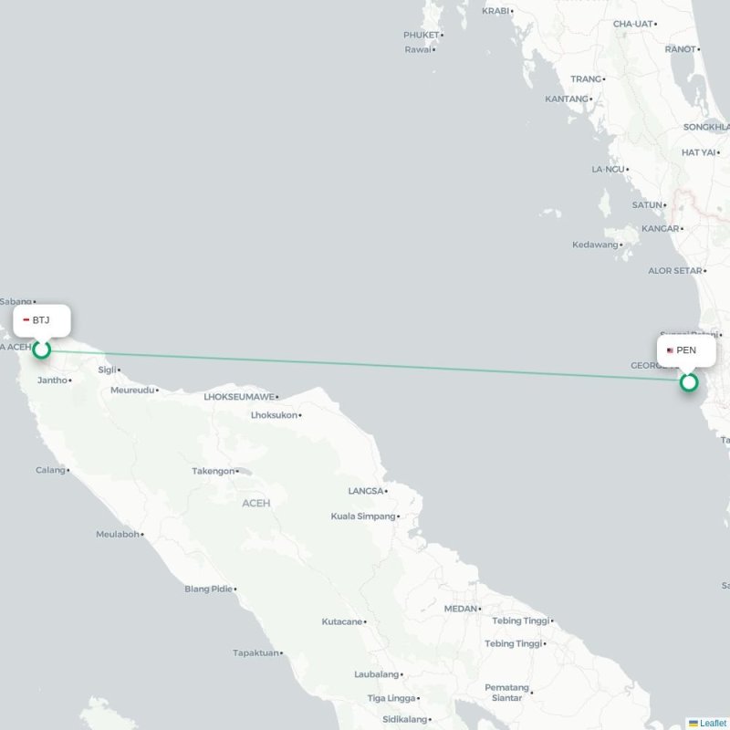 BTJ - PEN route map
