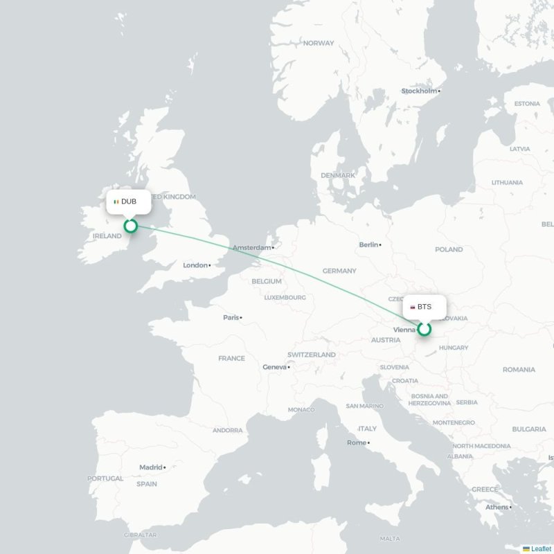 BTS - DUB route map