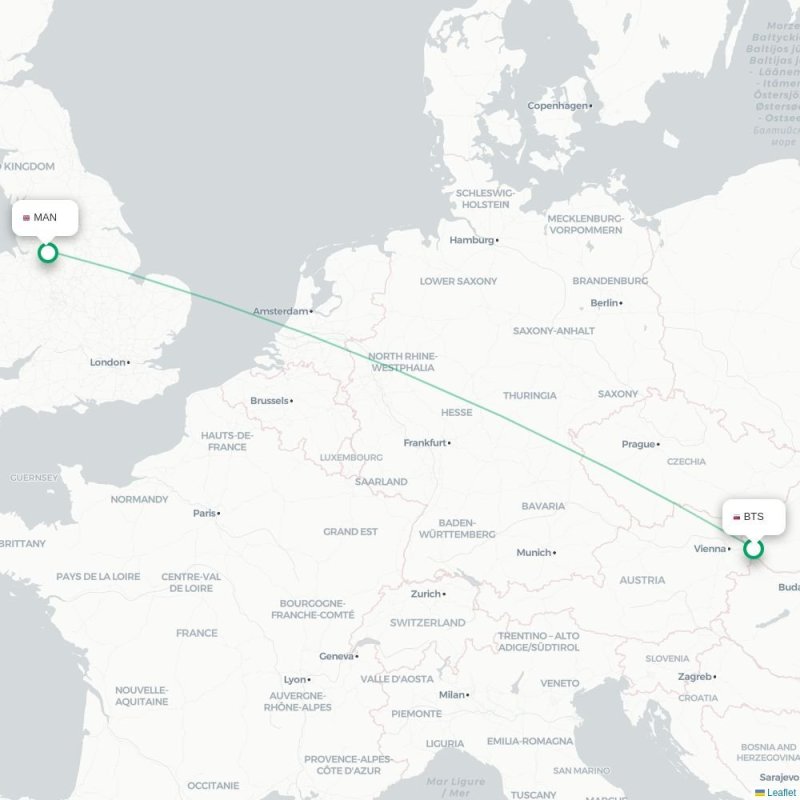 BTS - MAN route map