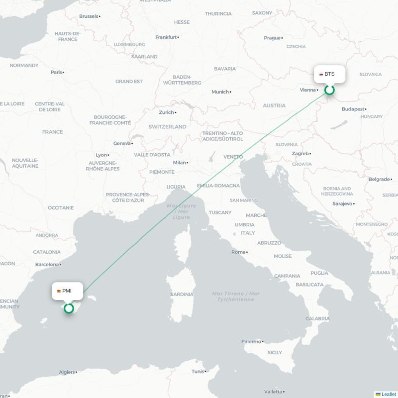 BTS - PMI route map