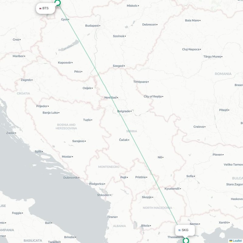 BTS - SKG route map
