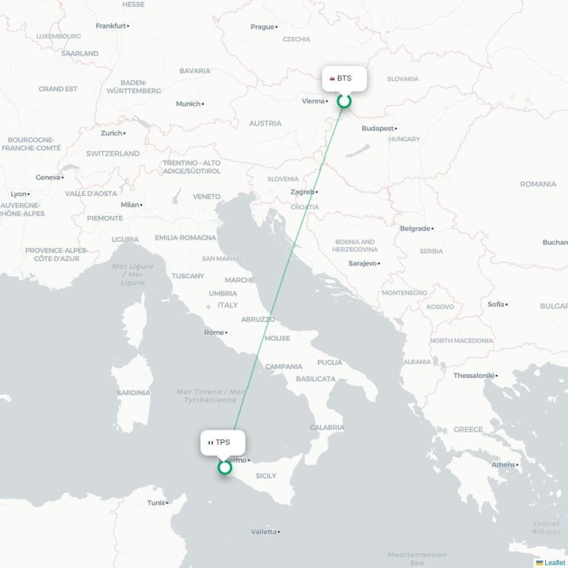 BTS - TPS route map