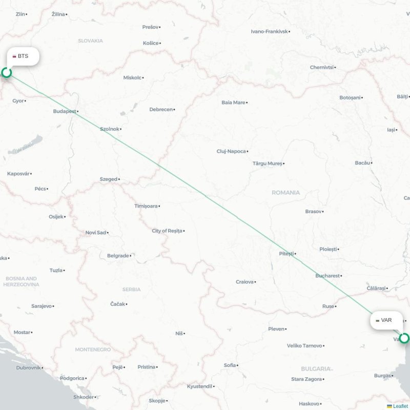 BTS - VAR route map