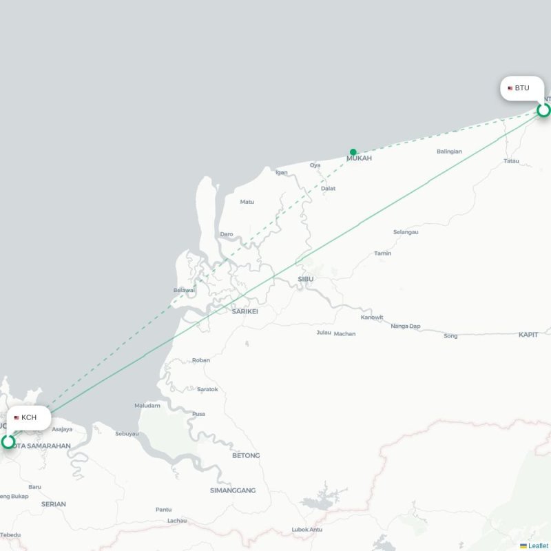 BTU - KCH route map