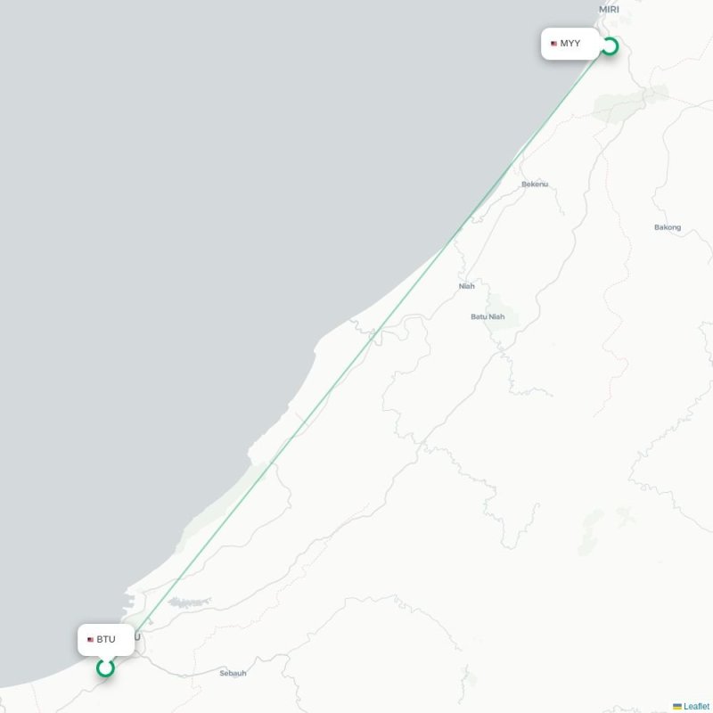BTU - MYY route map