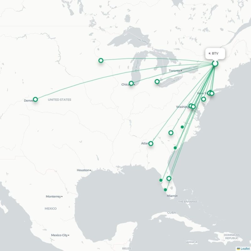 BTV - TPA route map