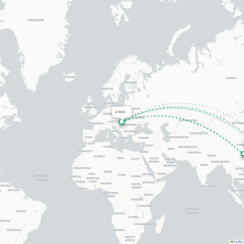 BUD - NGB route map