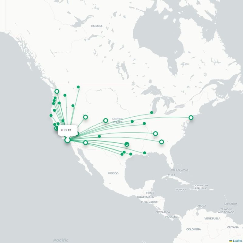 BUR - BLI route map