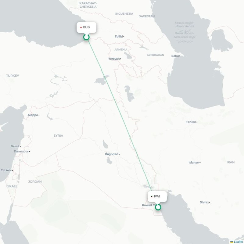 BUS - KWI route map