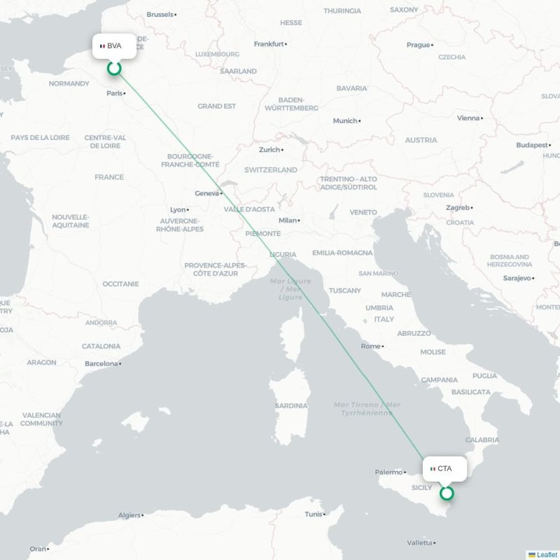 BVA - CTA route map