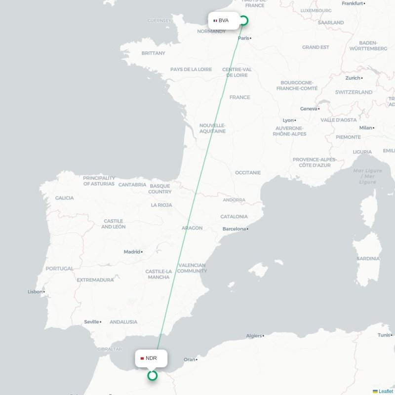 BVA - NDR route map