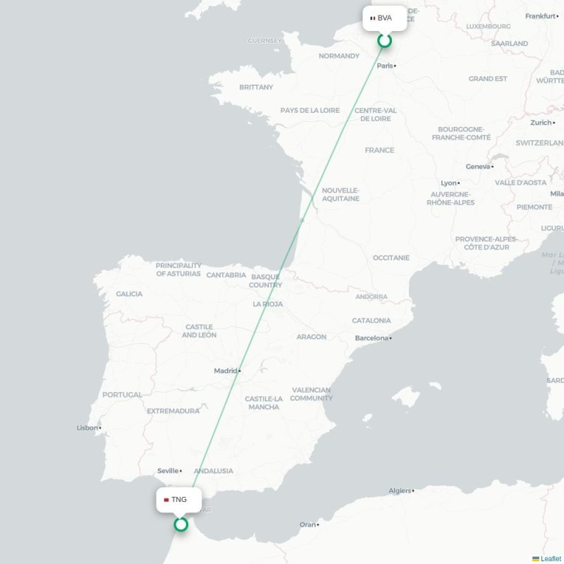 BVA - TNG route map