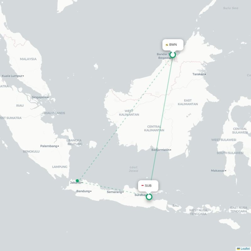 BWN - SUB route map