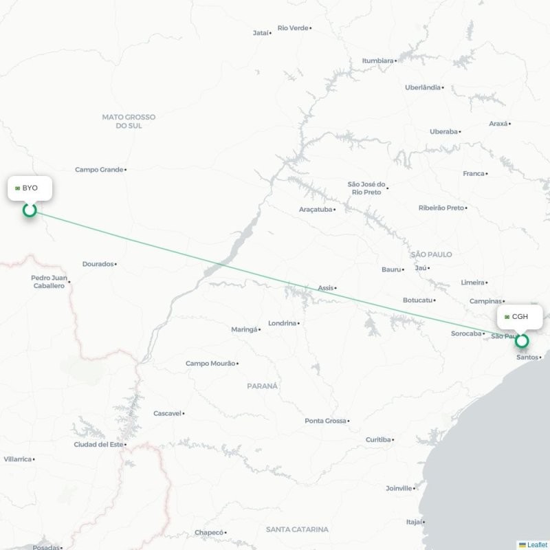 BYO - CGH route map