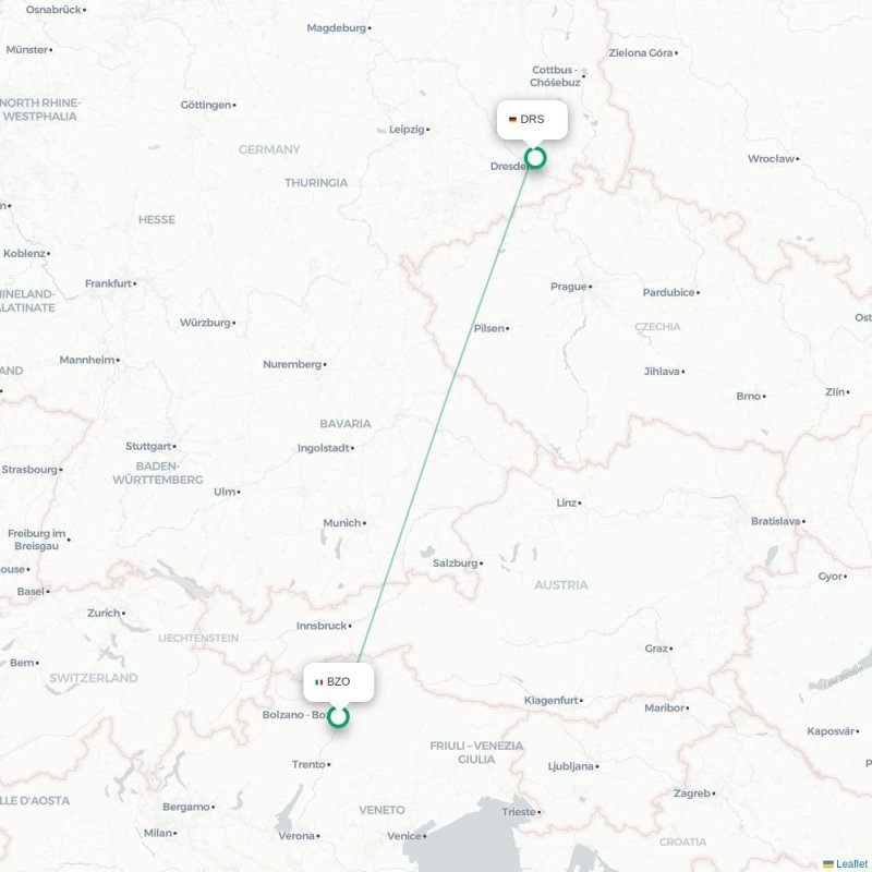 BZO - DRS route map