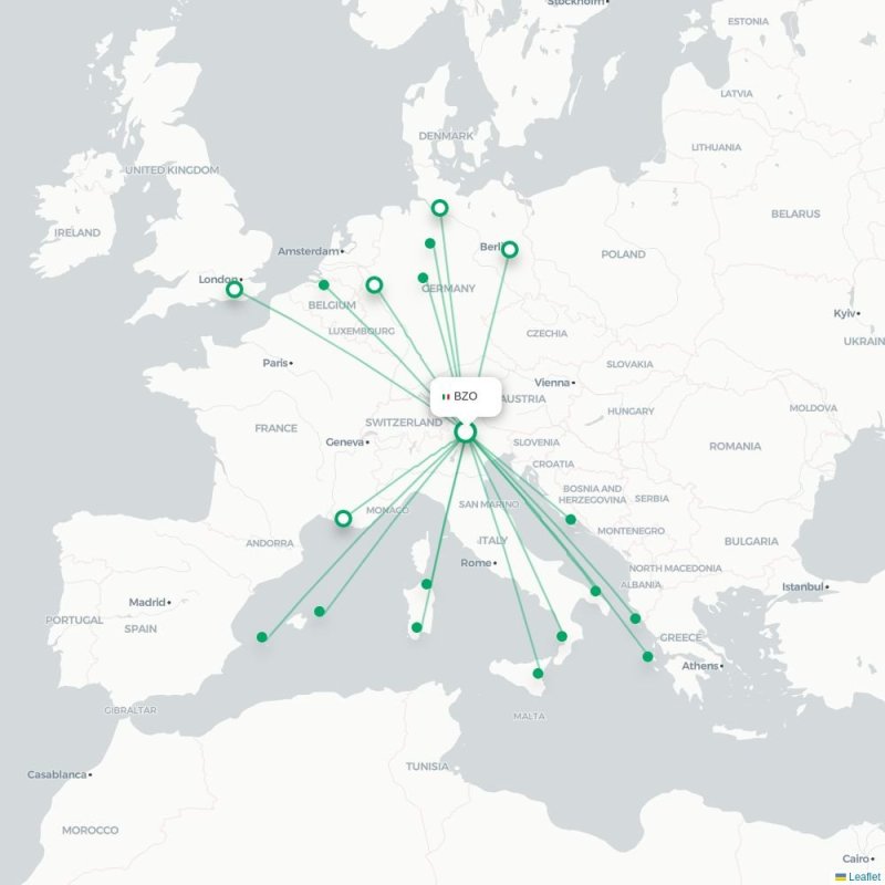BZO - KSF route map