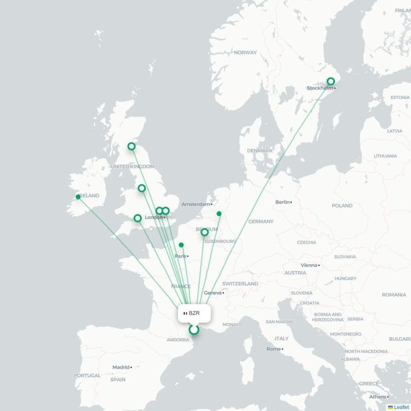 BZR - LTN route map