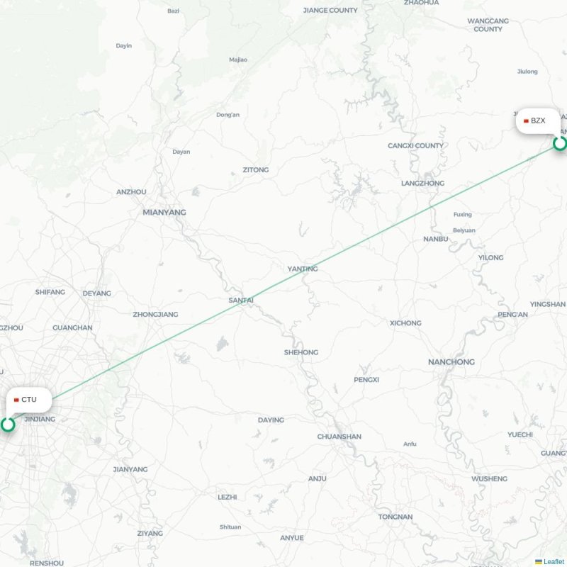 BZX - CTU route map