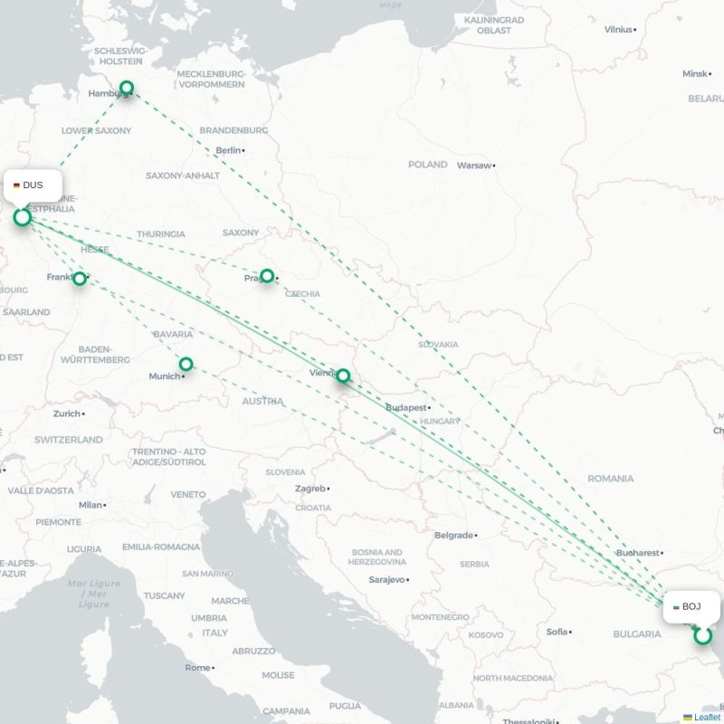 CAG - DUS route map