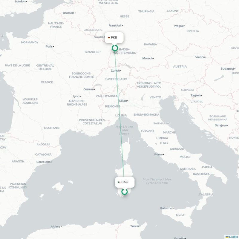 CAG - FKB route map