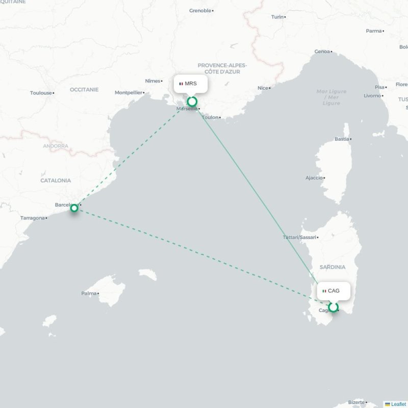 CAG - MRS route map