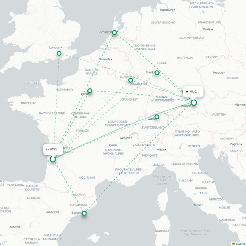 CAG - MUC route map