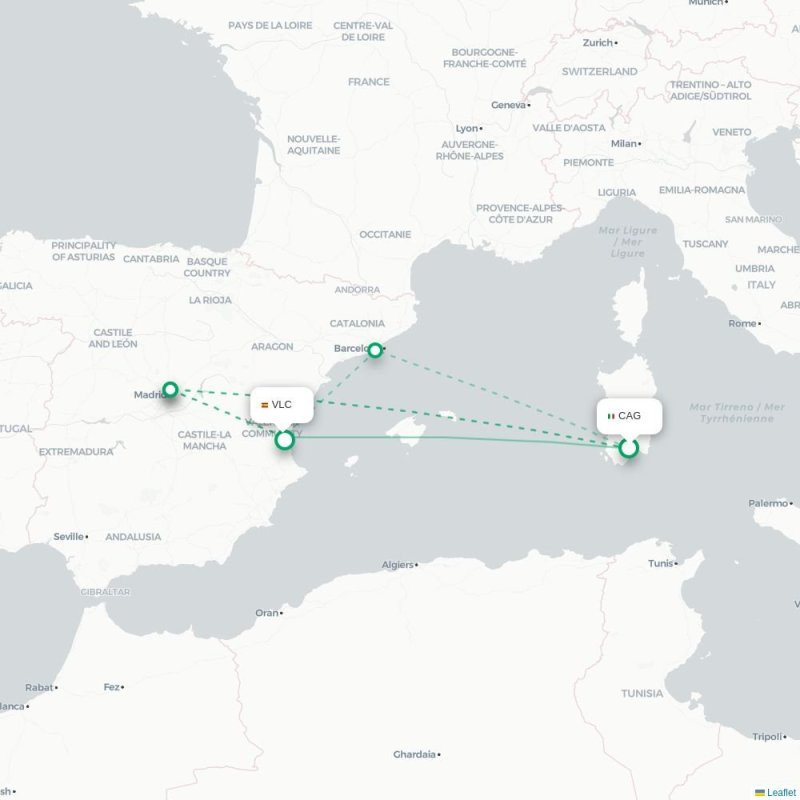 CAG - VLC route map