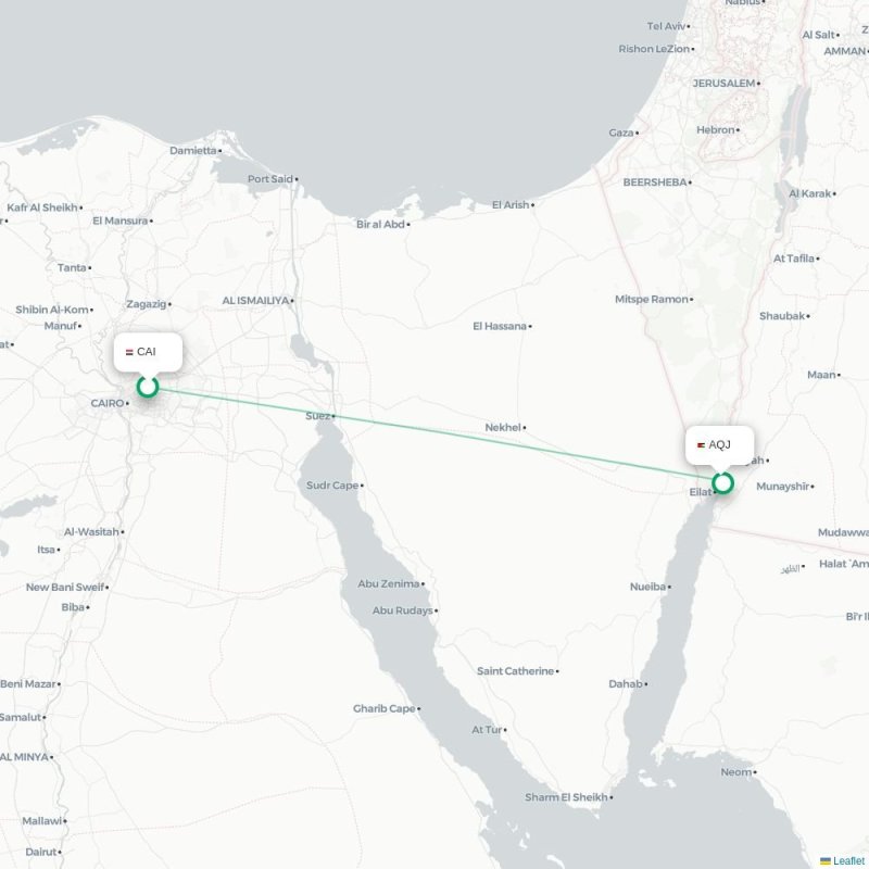 CAI - AQJ route map