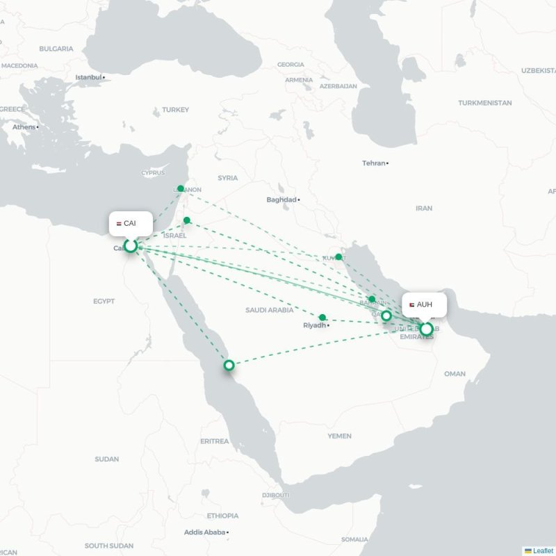 CAI - AUH route map