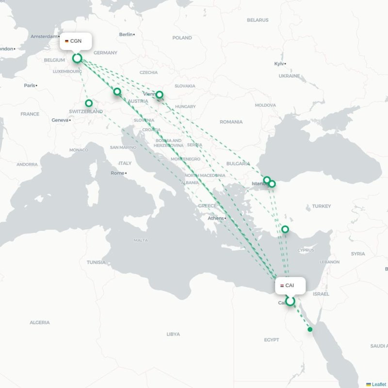 CAI - CGN route map