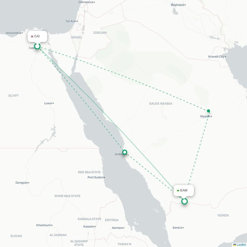 CAI - EAM route map