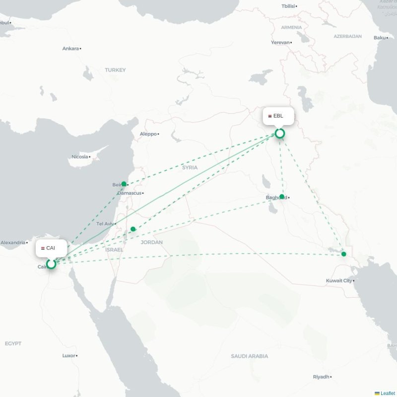 CAI - EBL route map