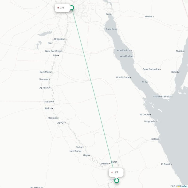 CAI - LXR route map