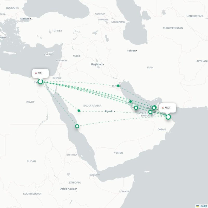 CAI - MCT route map