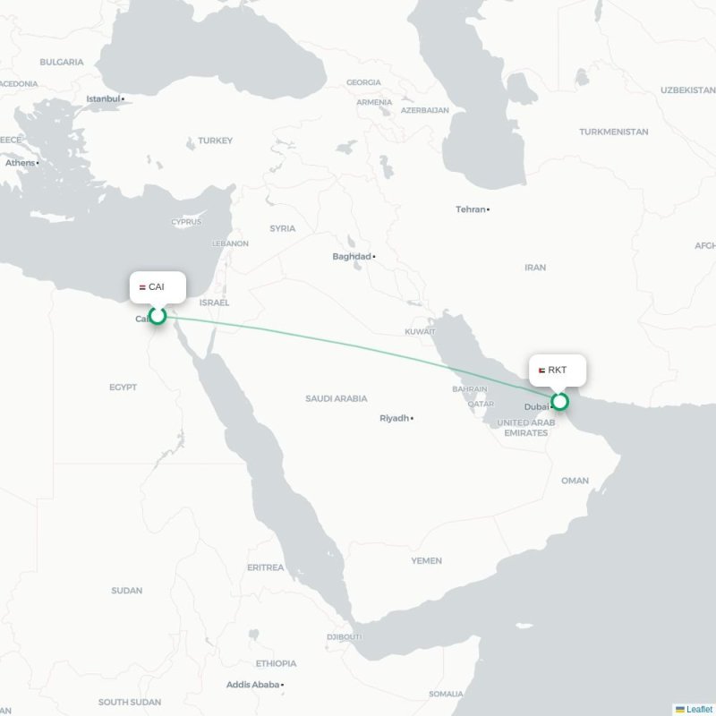 CAI - RKT route map