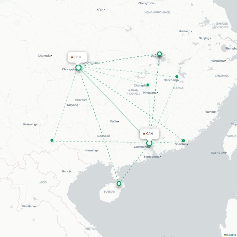 CAN - CKG route map