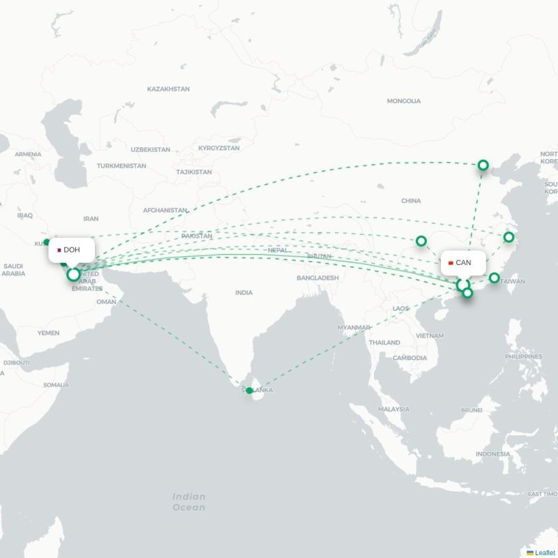 CAN - DOH route map
