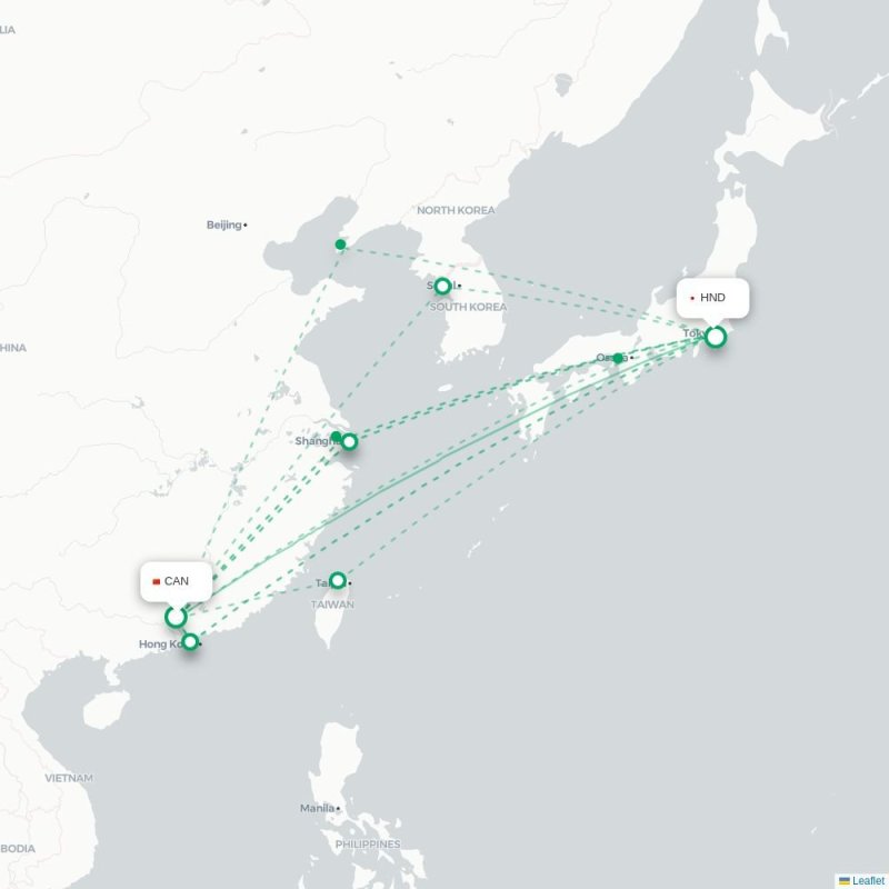 CAN - HND route map
