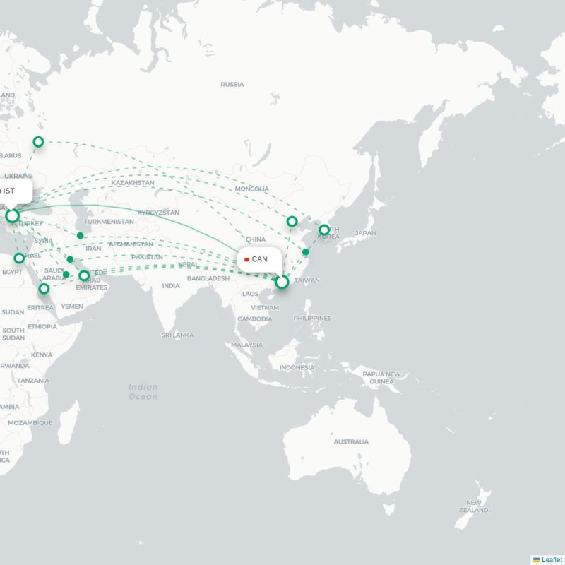 CAN - IST route map