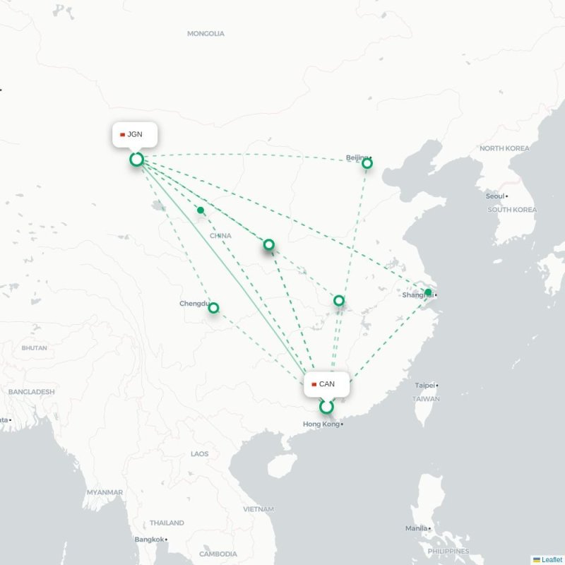 CAN - JGN route map