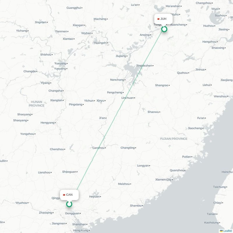 CAN - JUH route map