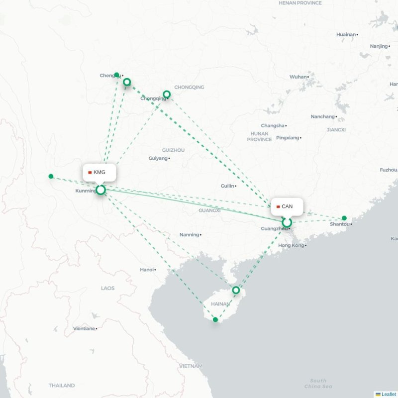 CAN - KMG route map