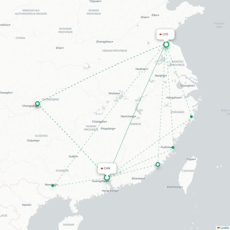 CAN - LYG route map