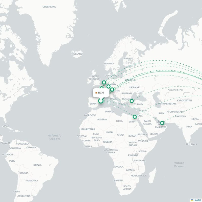CAN - PEK route map