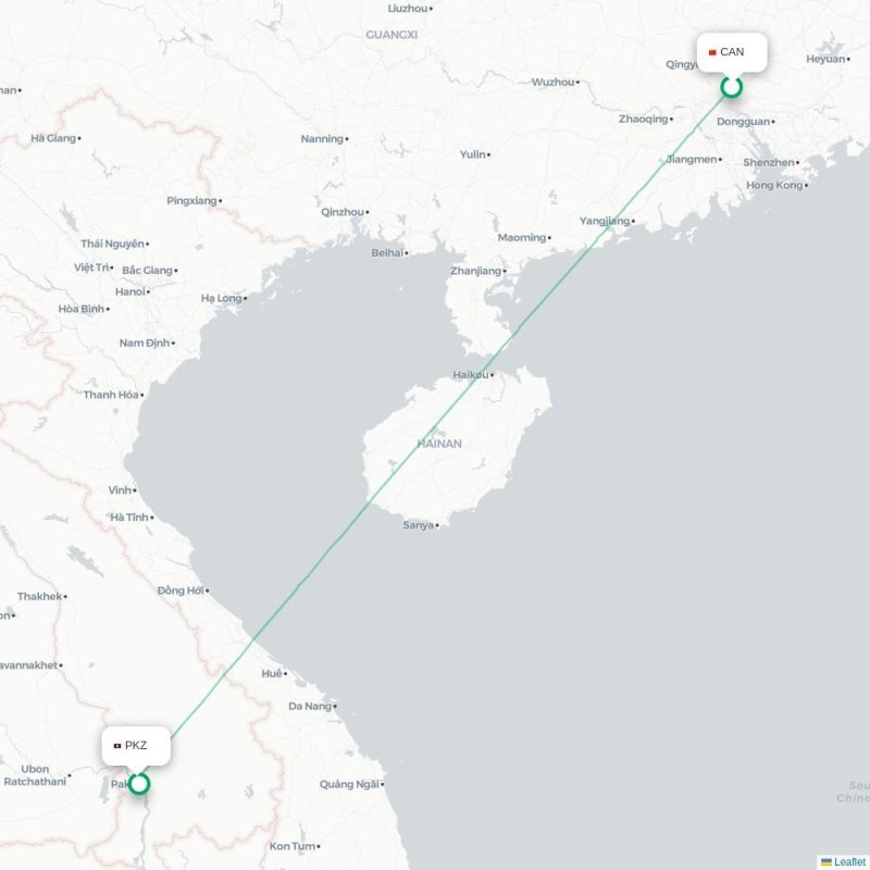 CAN - PKZ route map