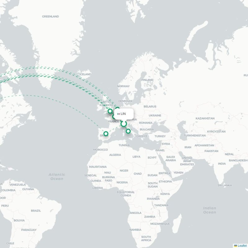 CAN - SFO route map