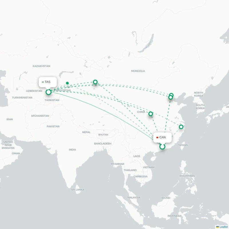 CAN - TAS route map